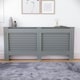 image 5 of Vida Designs Milton Radiator Cover Painted MDF Slatted Cabinet, Grey, 172cm