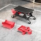 image 3 of HOMCOM Rolling Mechanic Stool, 135kg Capacity Workshop Stool, Red | Red | Red