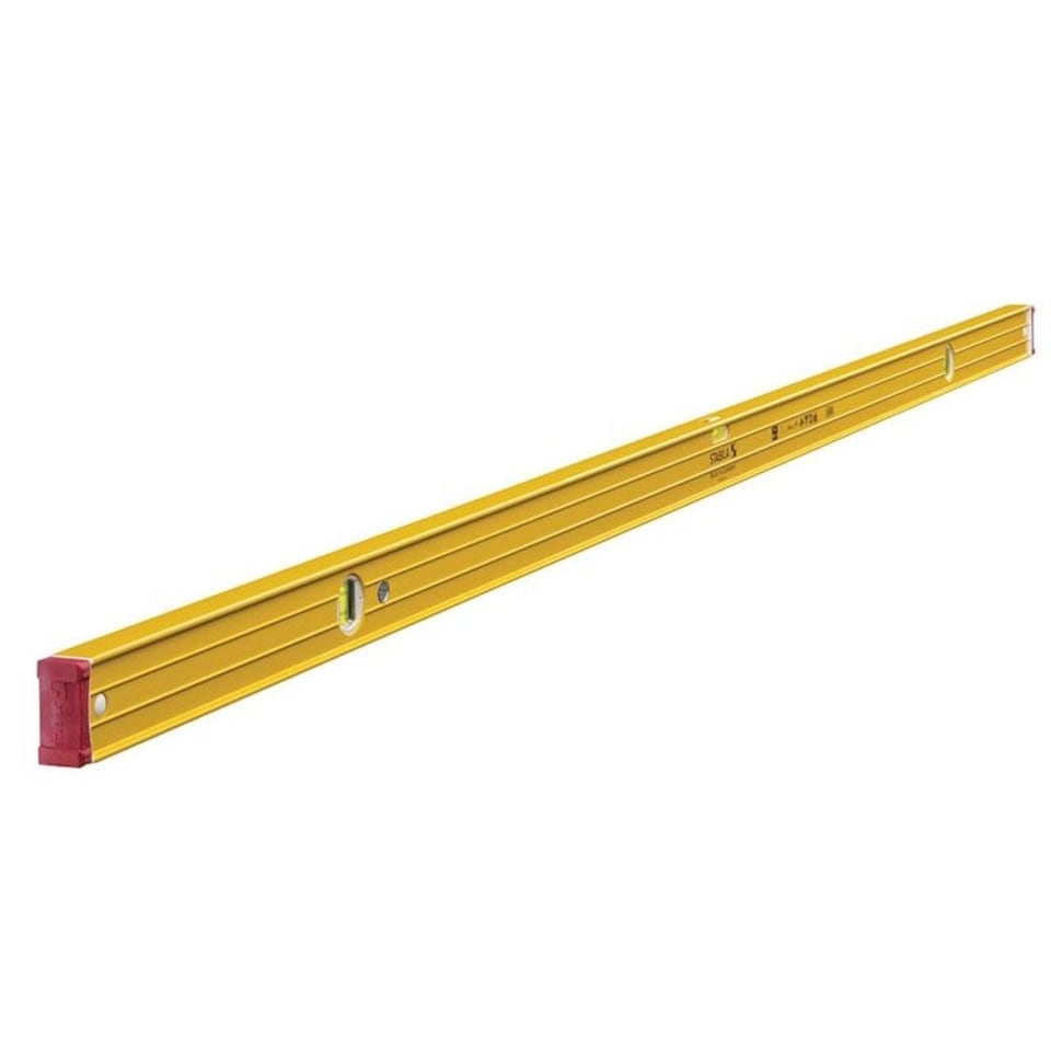 Stabila 96-2 Double Plumb Ribbed Box Section Level - Multi Colour - 200cm