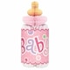 image 1 of Baby Shower Pink Bottle Honeycomb Decoration - 30cm