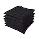 image 1 of Homescapes 6 x Seat Pads Luxury Cotton Indoor Outdoor Garden Dining Cushion | Black | 40 x 40 cm | 6
