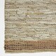 image 3 of Homescapes Recycled Leather Handwoven Stripe Rug | Brown | Brown