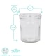 image 3 of Argon Tableware Glass Jam Jars - 250ml - Pack of 6 - Lids Not Included