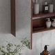 image 9 of kleankin Double Door Bathroom Mirror Cabinet, Wall Mounted Bathroom Storage Cabinet, Soft Closing, 63L x 60Hcm