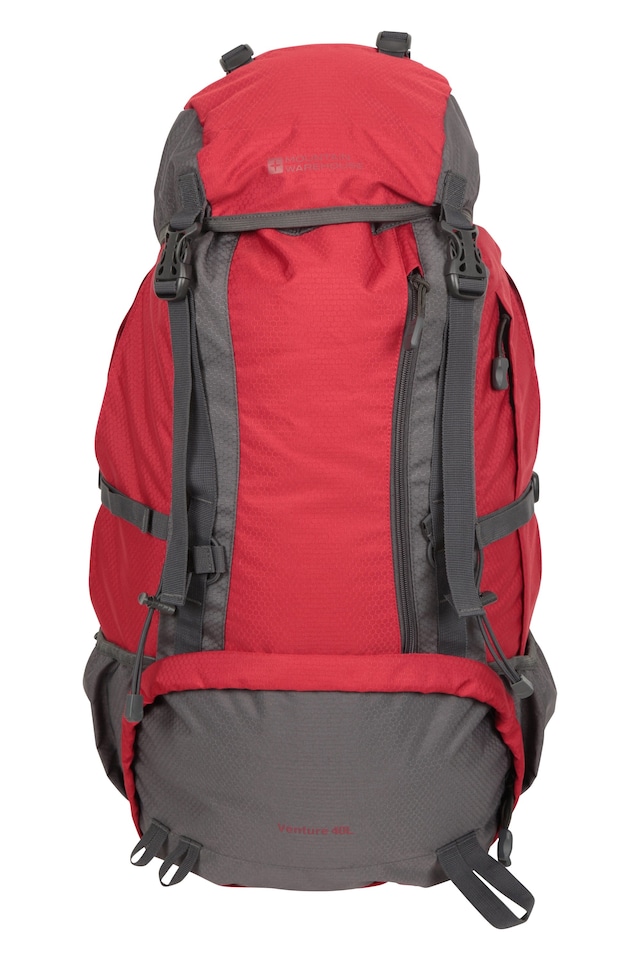 image 1 of Mountain Warehouse Venture 40L Rucksack Ripstop Rain Cover Hiking Backpack Bag