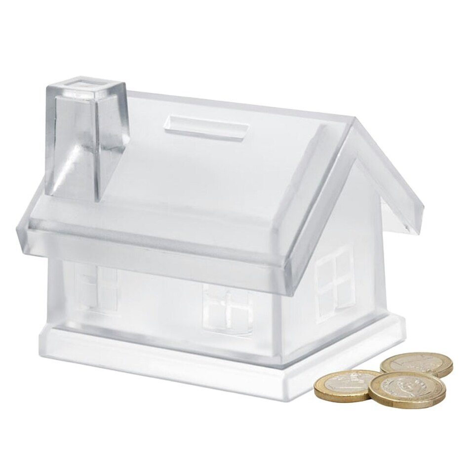 image 1 of MidOcean Mybank House Plastic Money Box - Transparent - One Size
