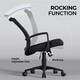 image 6 of Yaheetech Ergonomic Mesh Office Chair Mid-Back 360° Rolling Casters | Black