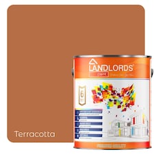 Landlords Paint - One Coat Paint - Quick Coverage Interior Walls & Ceilings - Terracotta - 1L