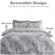image 3 of VELVETIO Magnolia Dream Printed Duvet Cover Set Reversible Polycotton Easy Care Beddings Grey | King
