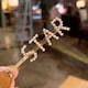 image 2 of Envie Women's Pearl Words Letters Hairpin, Star