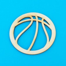 Basketball Silhouette Wooden Coaster