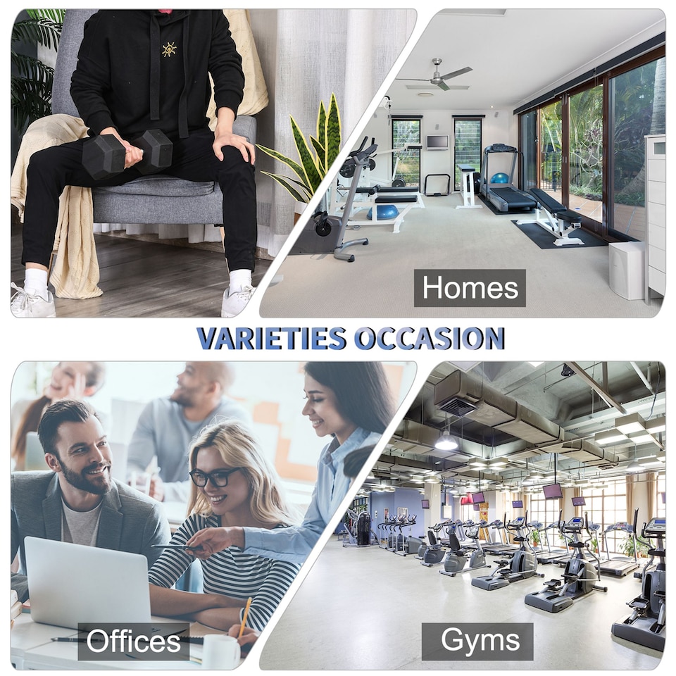 image 1 of HOMCOM 12.5KG Single Rubber Hex Dumbbell Portable Hand Weights for Home Gym