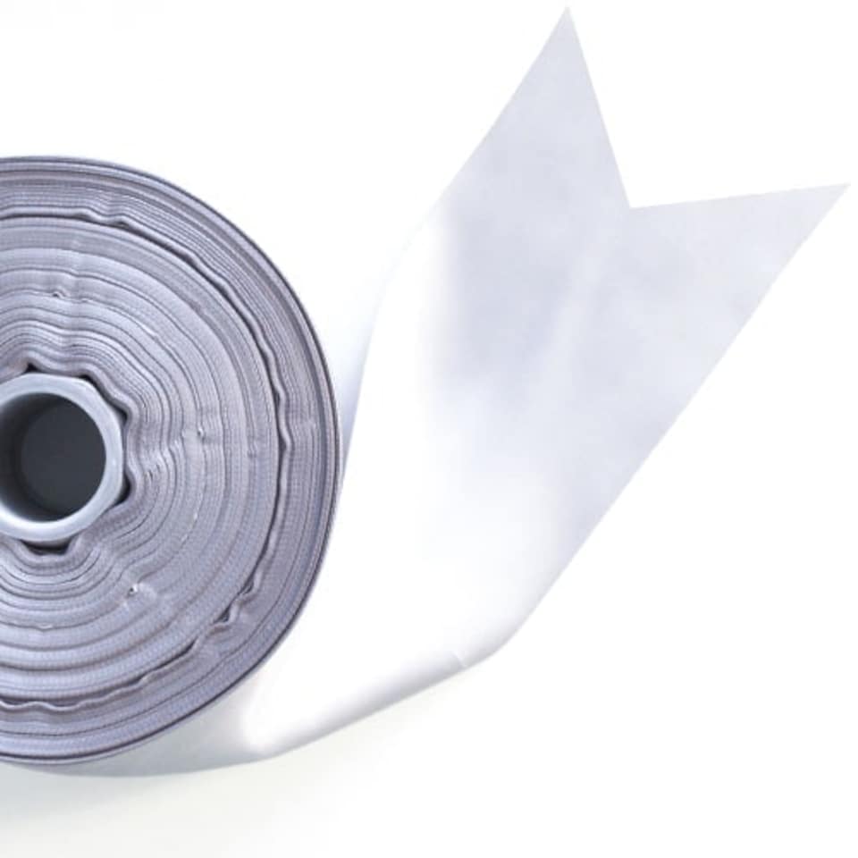 Silver Satin Faced Ribbon Reel 100mm x 91m