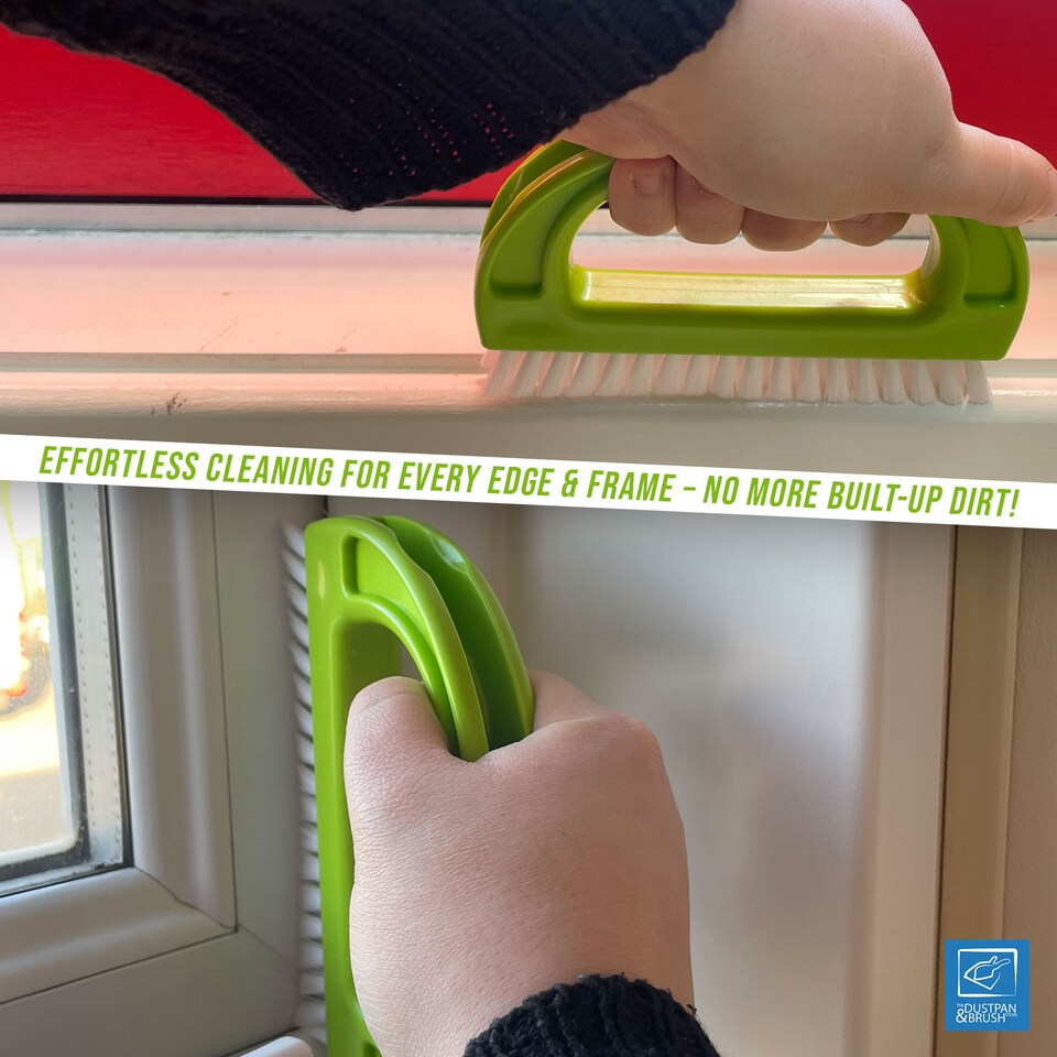 image 1 of Grout & Tile Cleaning Brush Set 3 in 1 Tool for Cleaning Bathroom Tiles and Showers