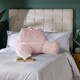 image 2 of Icon Cuddle Cushion and Kids Kingston Rabbit Faux Fur Classic Bean Bag, Rose Dust