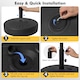 image 4 of COSTWAY 50 cm Round Umbrella Base Stand Patio Umbrella Holder