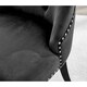 image 5 of Furniturebox 2x Belgravia Black Velvet Knockerback Dining Chairs Black Leg