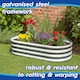 image 2 of Harbour Housewares Rounded Galvanised Steel Raised Garden Bed - 180cm x 90cm - Anthracite | Black | Anthracite