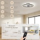 image 8 of HOMCOM Ceiling Fan with Light and Remote, 3 Colour Temperatures, 50cm | Black | Black, Transparent | 50 x 50 x 13.5 cm