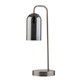 image 1 of Victoria - Satin Nickel Touch Lamp with Smoke Glass Shade Silver | Grey