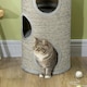 image 8 of PawHut Cat Barrel Tree Tower with Sisal, Cosy Platform, Light Grey