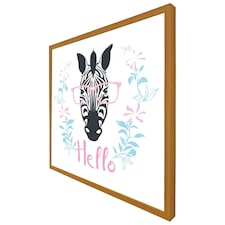 Hello zebra (Picture Frame) Brown | Oak | M