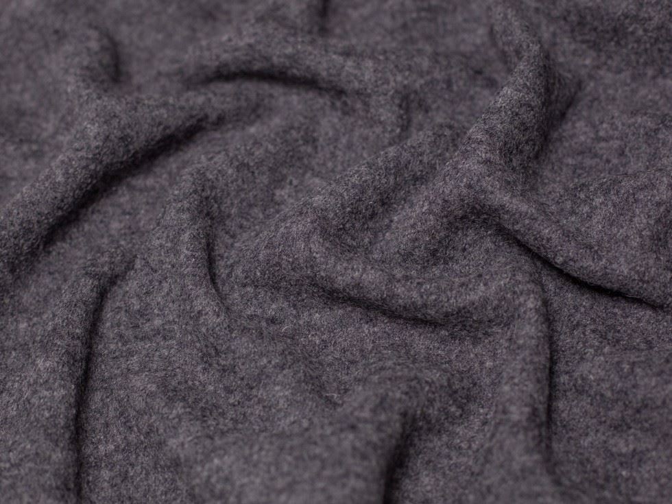 Minerva Core Range Grey 100% Pure Boiled Wool Coating Fabric for Dressmaking, 140cm / 55" Wide - per metre