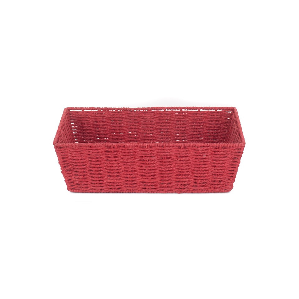 image 1 of Large Red Paper Rope Tray | Red | Red | Large