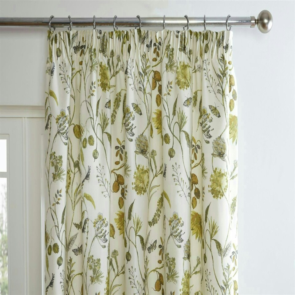 image 1 of Grove Curtains - Green - 168cm x 183cm