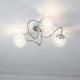 image 2 of Auria LED 3 Light Semi flush Chrome With Chrome Wire, Bead Shade, G9
