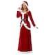 image 1 of Ms Claus Deluxe Christmas Fancy Dress Costume Ladies Small - UK 8-10 Red | 8