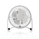 image 1 of Nedis 10cm Mini USB Powered Tilting Desk Fan with Metal Shell and Aluminium Blades, 360° Rotation, On/Off Switch - White