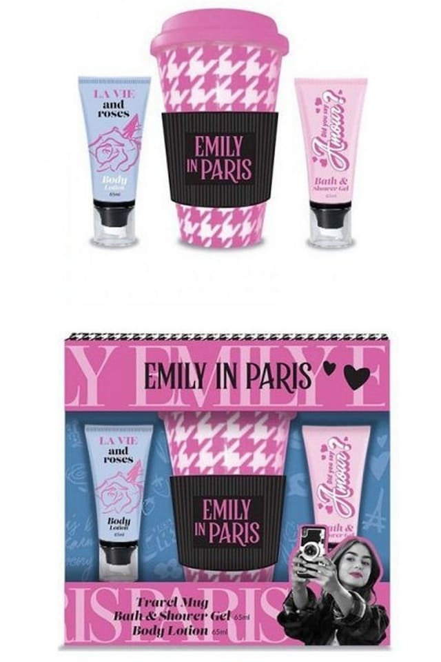 image 1 of Emily in Paris Who Moi Travel Cup Shower Gel 65ml and Body Lotion 65ml