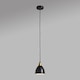 image 2 of ValueLights Eli Matte Black and Gold Dome Ceiling Pendant Light Fitting