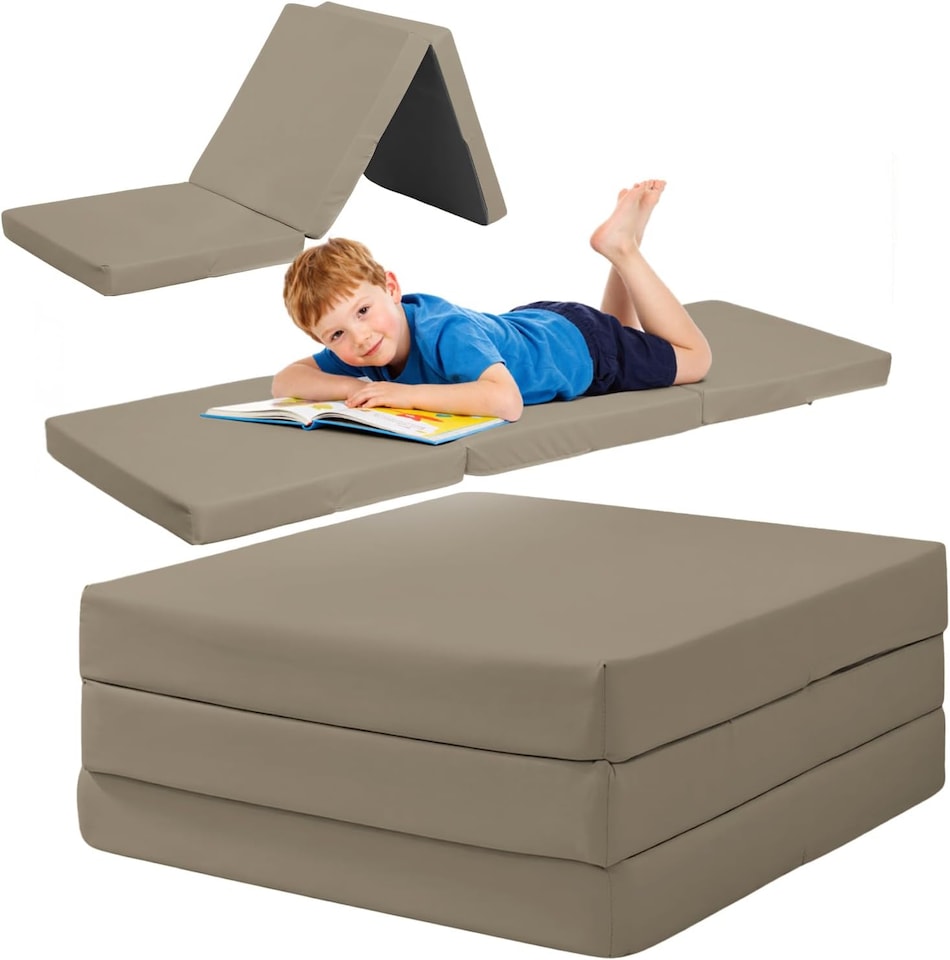 image 1 of Tri Fold Fold Out Z Bed Futon Sofa Chair Mattress