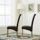 image 3 of MCC Direct Deluxe High Back Leather Dining Chairs Brown