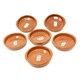 image 1 of Verano Spanish Ceramics El Toro Glazed Set of 6 Round Open Dishes - 16cm Brown
