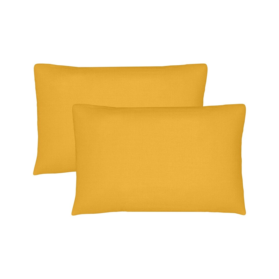image 1 of Covers&All Sunbrella Lumbar Pillows Set of 2, Rectangle 12 in x 18 in, Canvas Sunflower