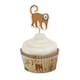 image 3 of Safari Animals Cupcake Food Pick Toppers - Pack of 12