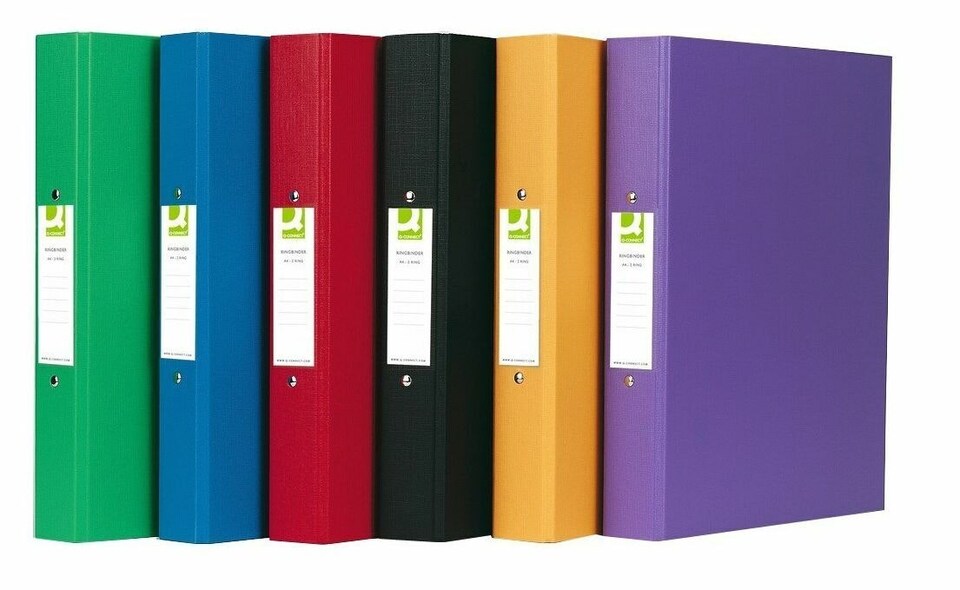 image 1 of Pack of 10 A4 Purple 25mm Polypropylene 2 Ring Binders