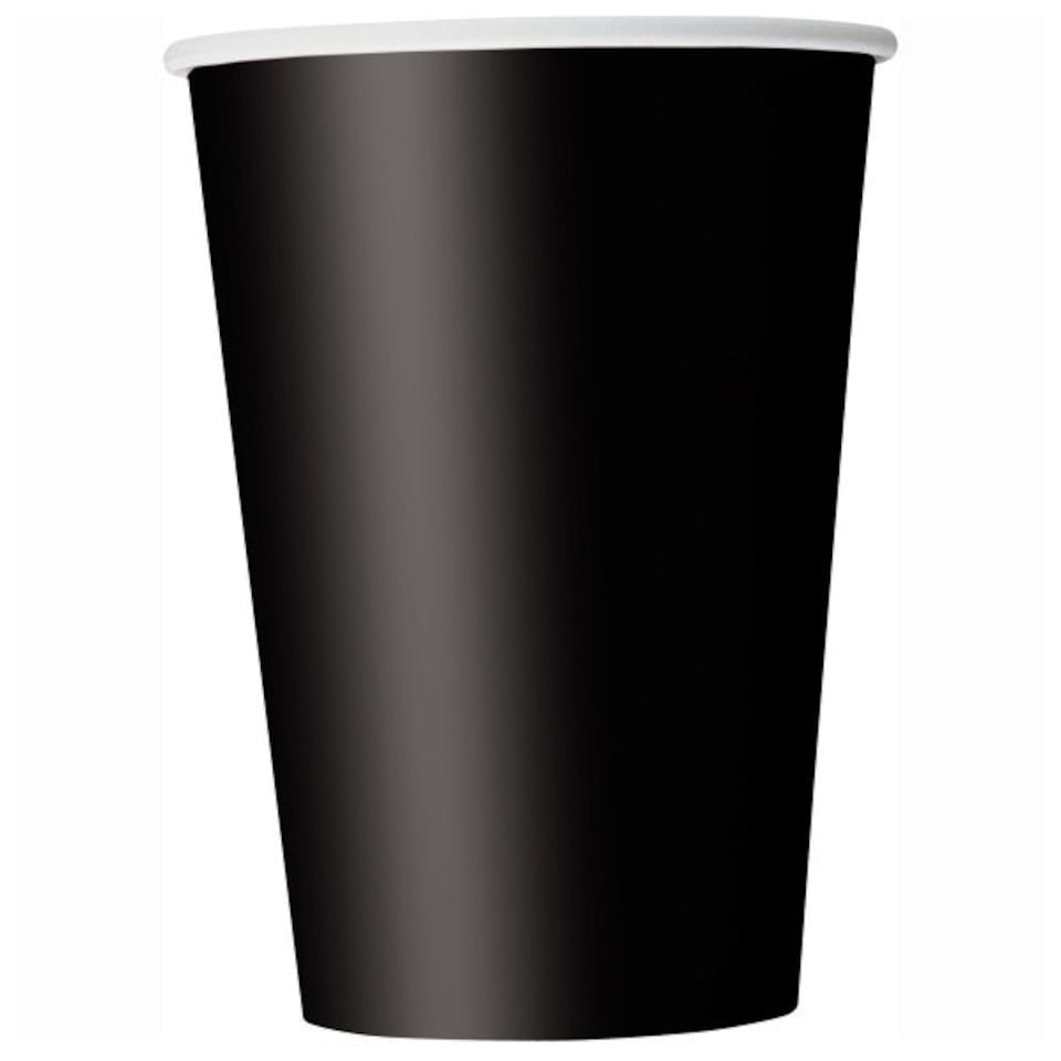 image 1 of Pack of 14 Midnight Black 9oz Paper Cups