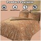 image 5 of VELVETIO Tiza Rust Complete Duvet Cover Set with Fitted Sheet Soft Polycotton Bedding Sets Orange | Rust | King