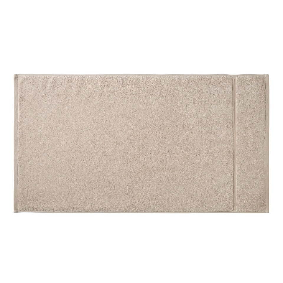 image 1 of Bianca Zero Twist Satin Stitch Cotton Bath Towel | Cream | Natural | Bath towel