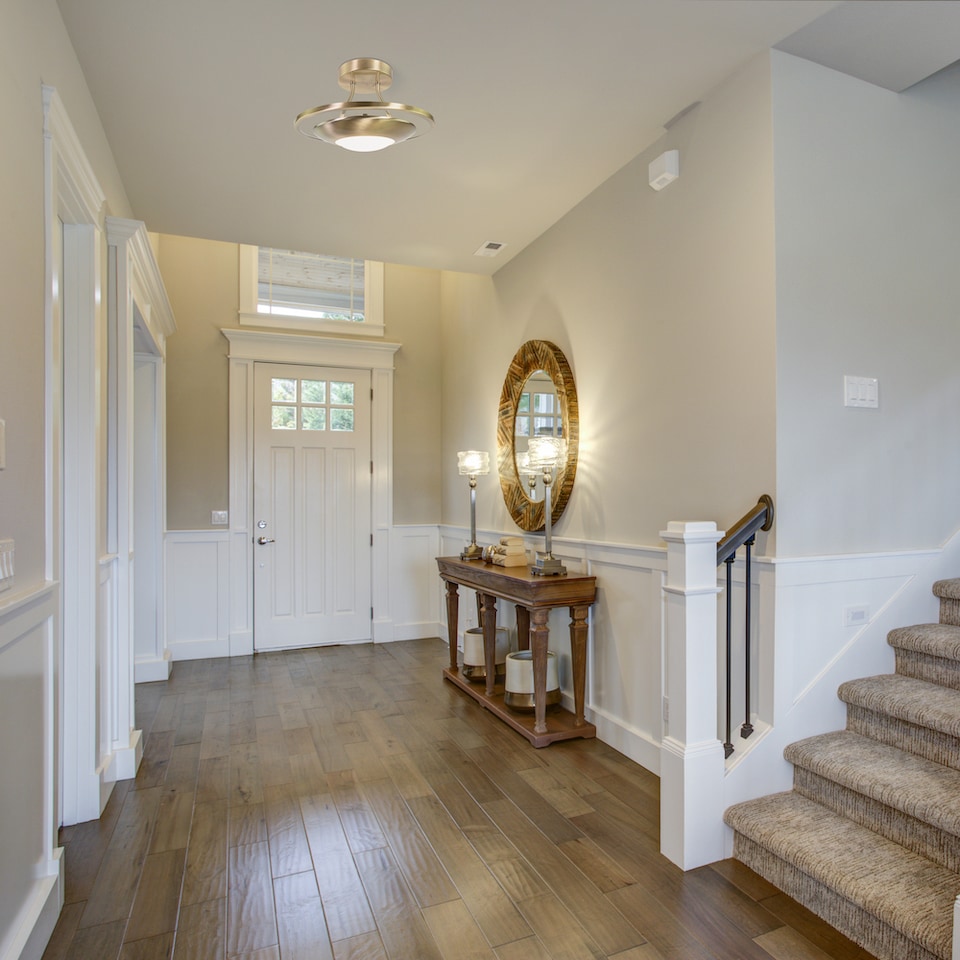 image 1 of Modernistic Semi Flush Energy Saving LED Ceiling Light Fitting in Antique Brass | Gold