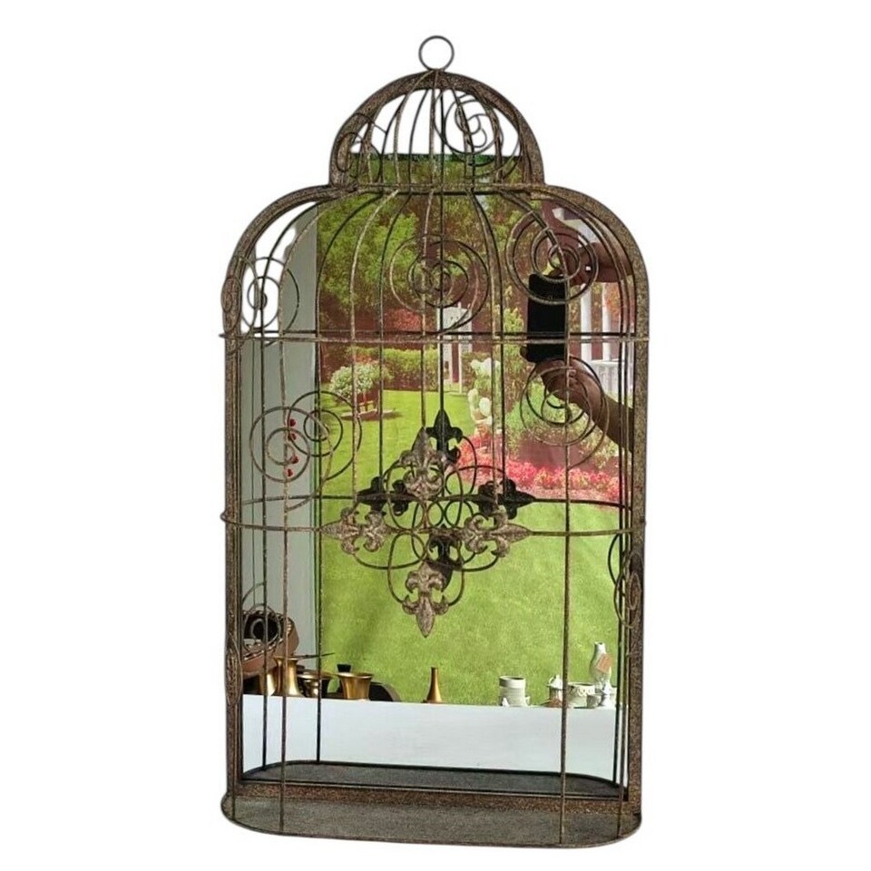 image 1 of Garden Mirror Cage - Metal - L11 x W40 x H73 cm