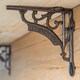 image 6 of Hammer & Tongs Ornate Iron Shelf Bracket - D150mm - Raw
