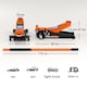 image 3 of HOMCOM 2.5 Ton Hydraulic Low Profile Floor Jack, Heavy Duty Car Trolley Jack Lift with 7.5-47cm Lifting Range, Dual Piston Pump, Wheels, Non-slip Handle for Car Van Garage Tyre Repair Change, Orange