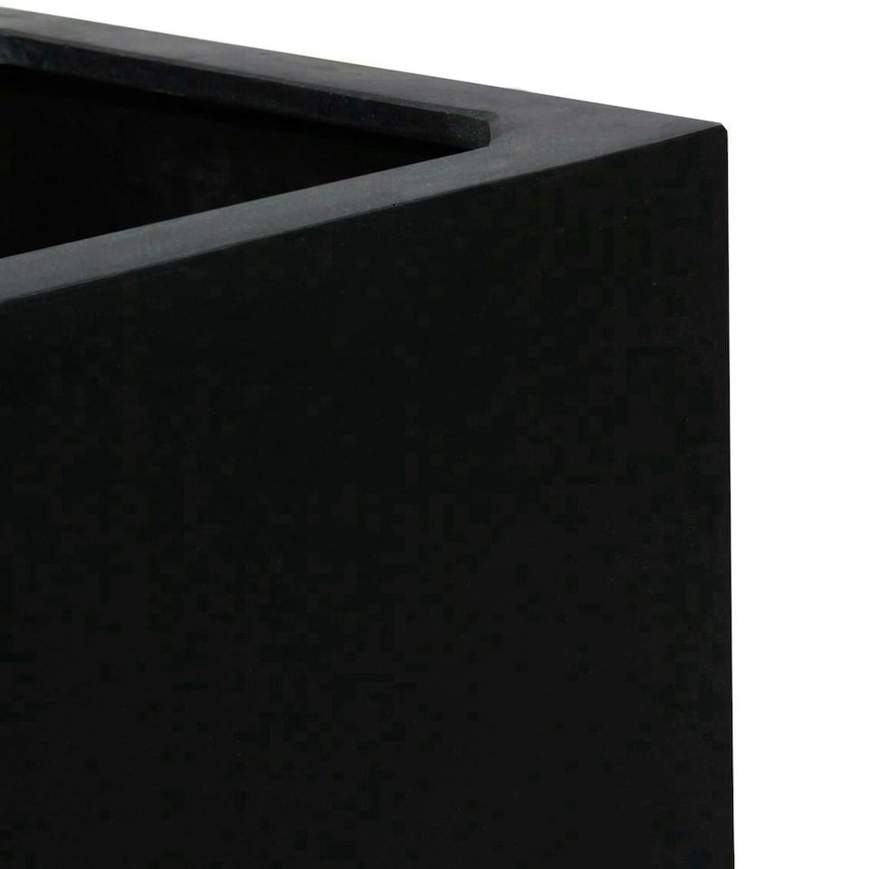 image 1 of Primrose 100cm Polystone Large Black Trough Planter
