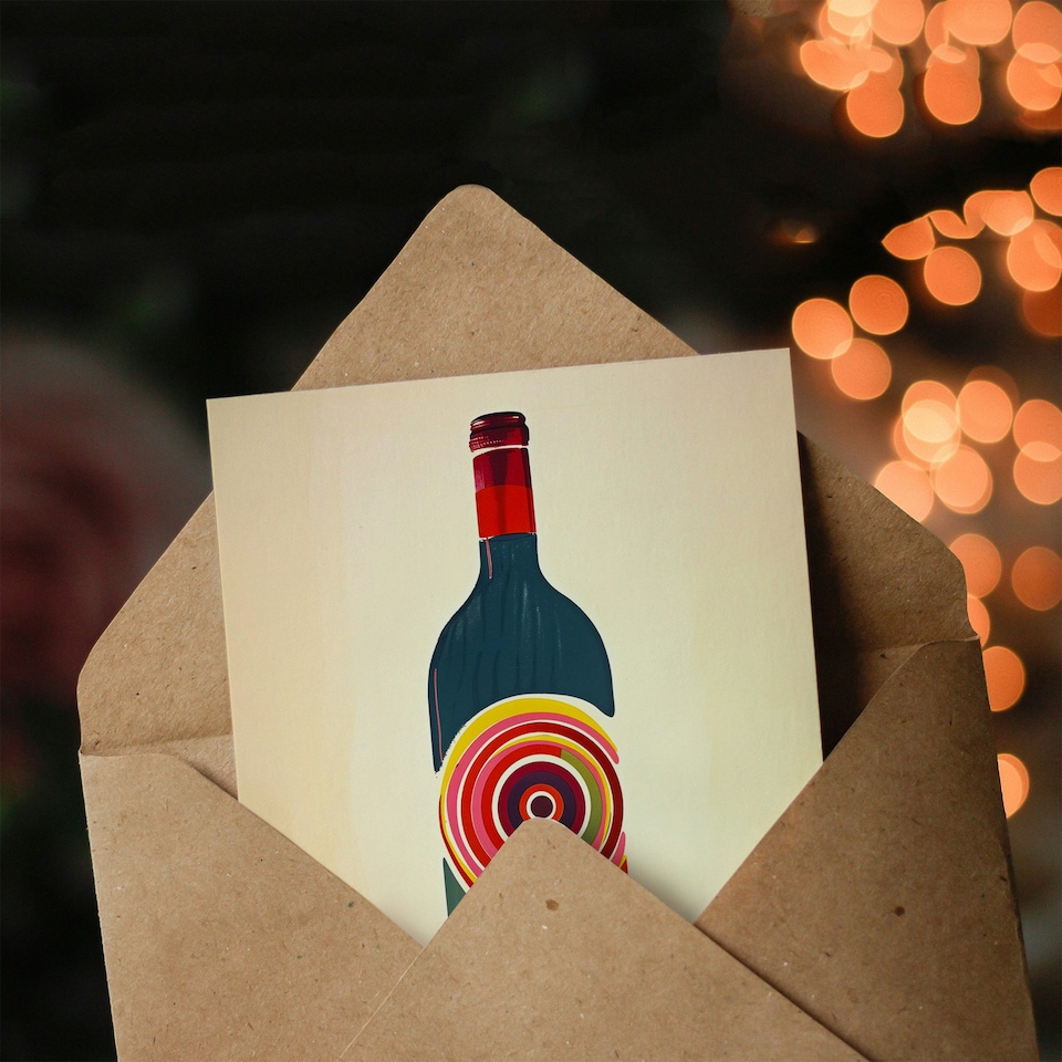 image 1 of Special Red White Wine Lover Bottle Papa Birthday Card