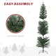 image 6 of HOMCOM 5 Foot Artificial Pencil Christmas Tree with  Branches, Green